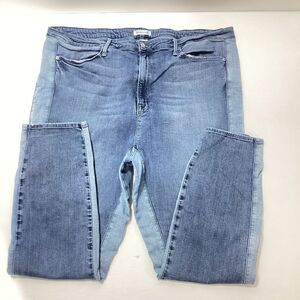 Good American Two Toned High Waisted Size 24 Jeans
